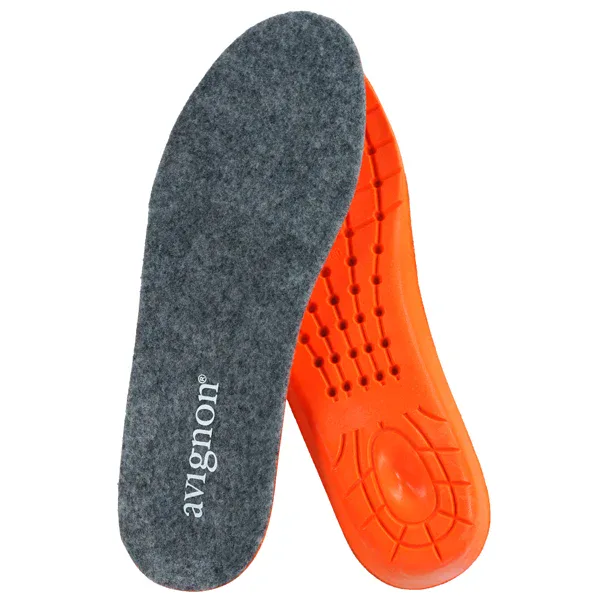 Avignon Inläggssula Ull Memoryfoam i orange och grått