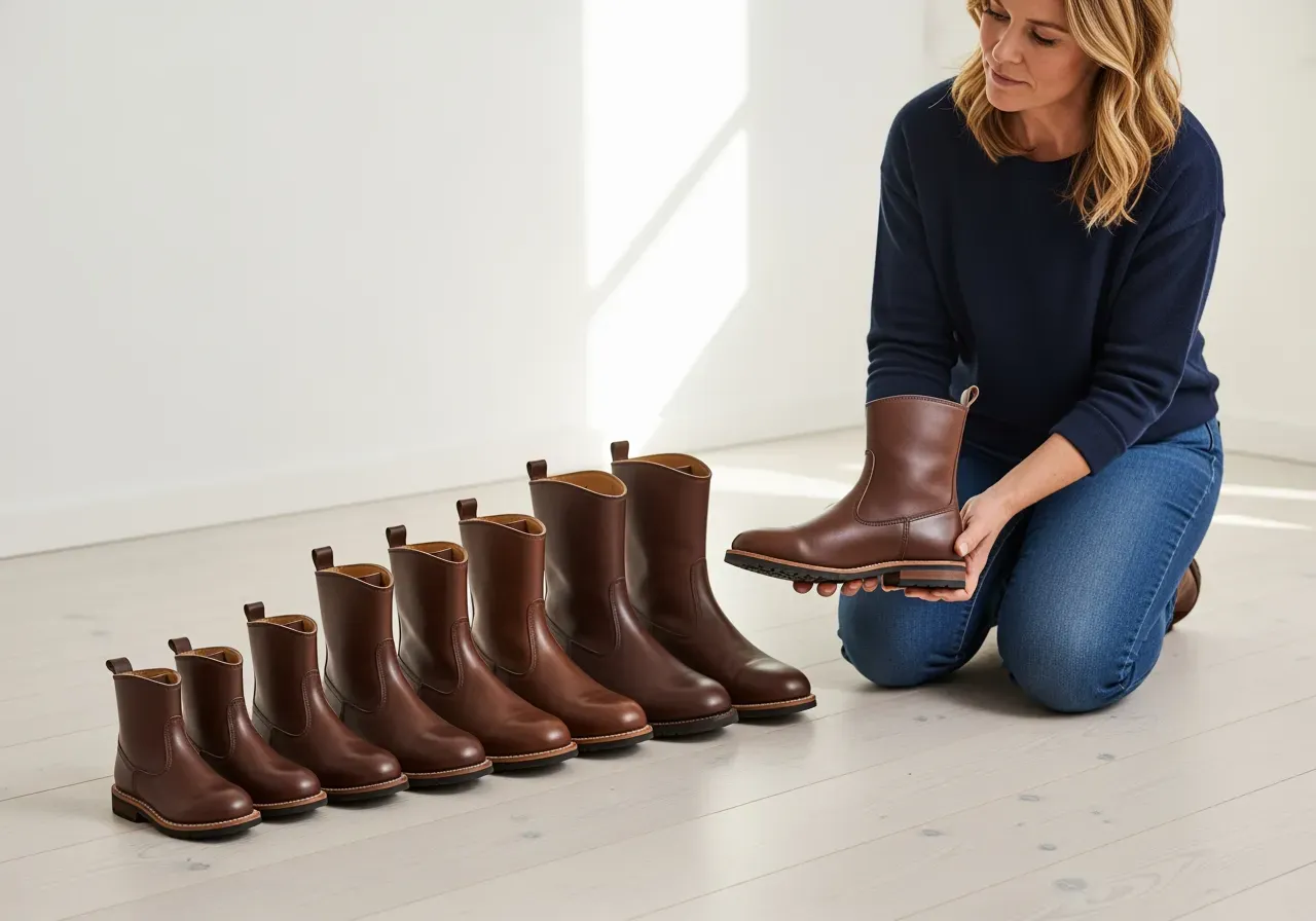 Darwin läderjodhpurs storleksguide