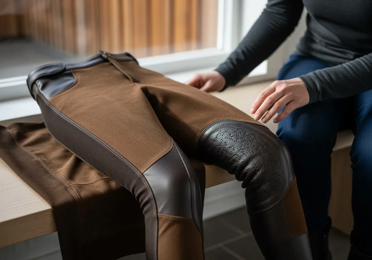 Jodhpurs i nubuck och läder