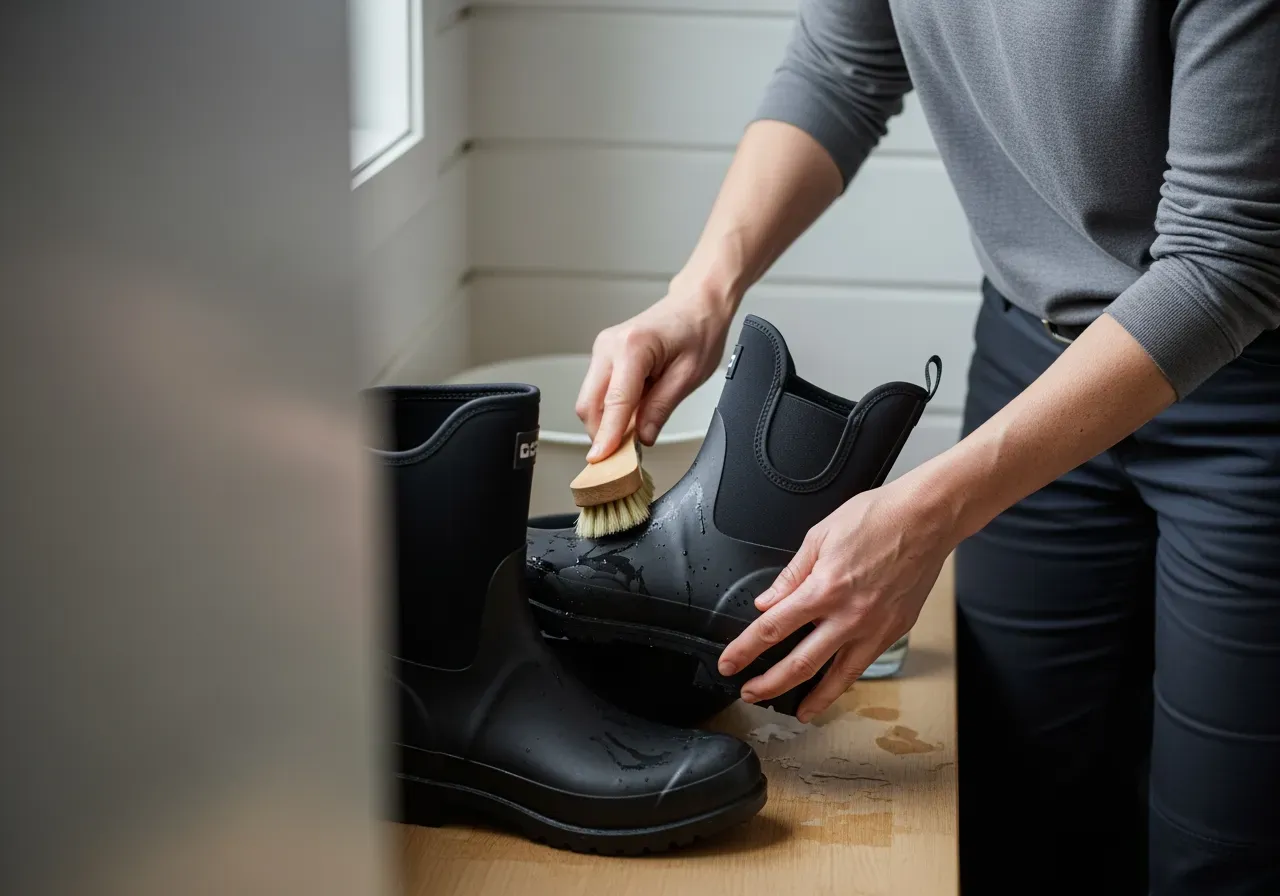 Rengöring av jodhpurs i gummi och neopren