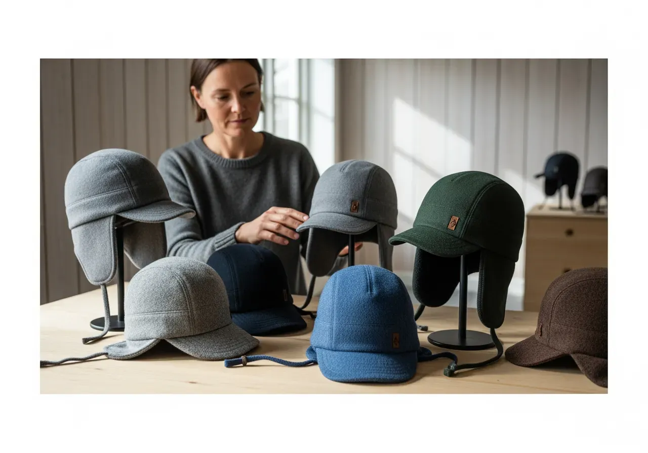 Öronlappsmössor med mjuk skärm