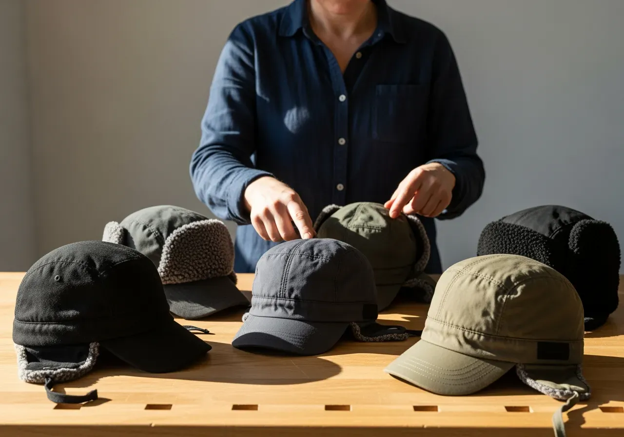 Öronlappsmössor med hård skärm guide