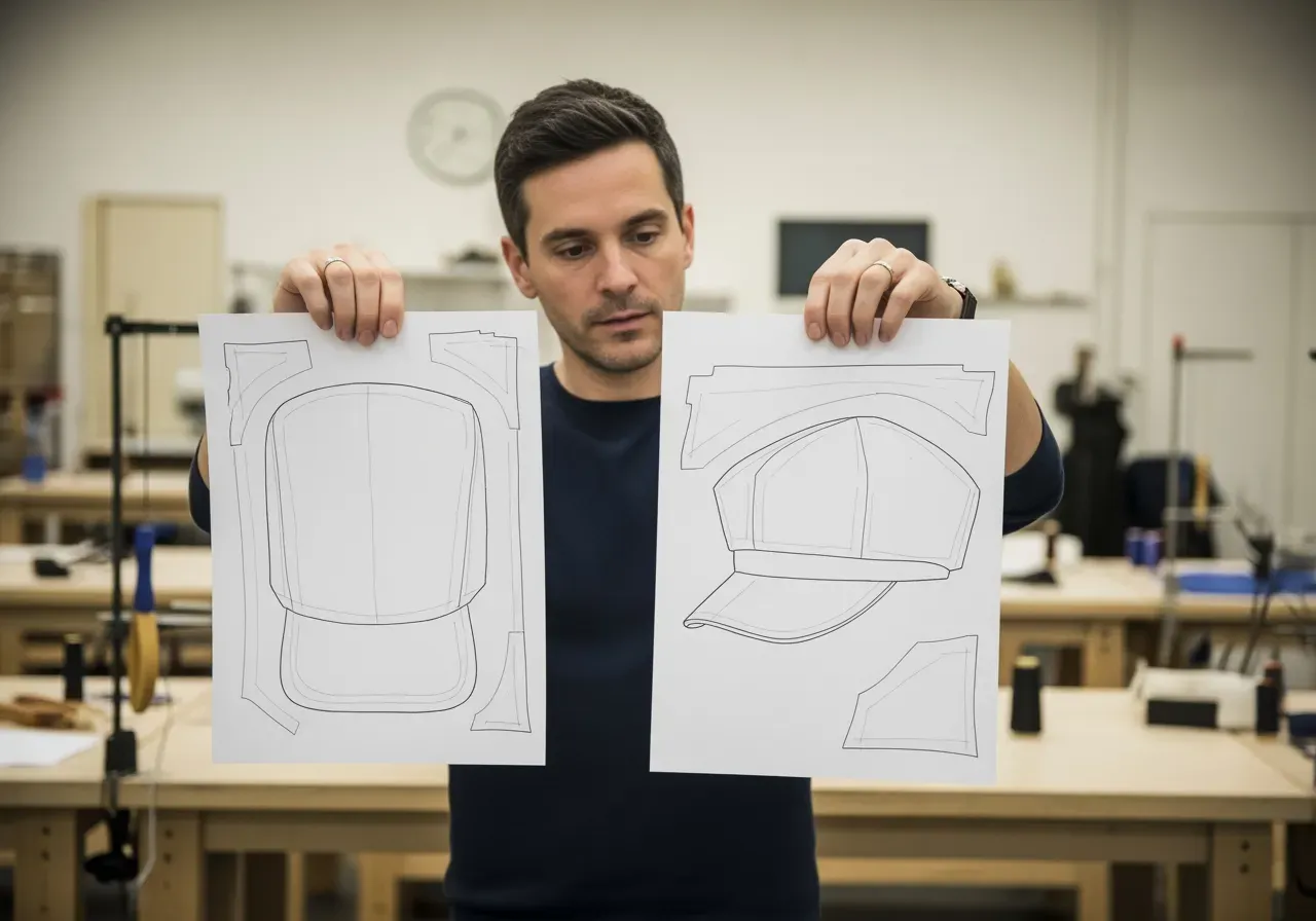 Rak eller kant mössa guide