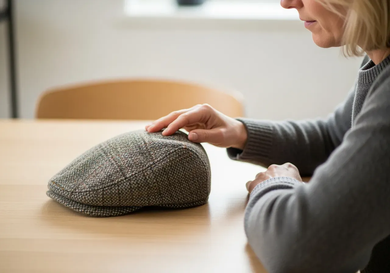 Passform och material för tweedkeps