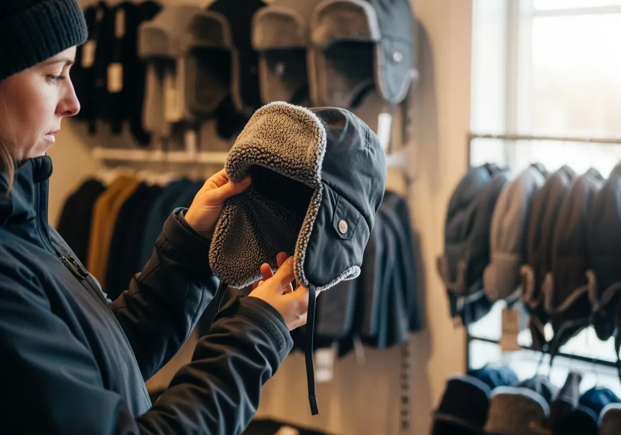 Välja varm mössa med öronlappar