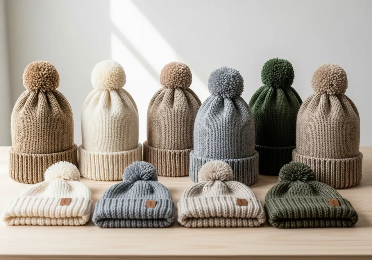 Värmemössor för nybörjare unisex tofs