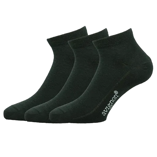 Sneaker ull | 3-pack låg svart