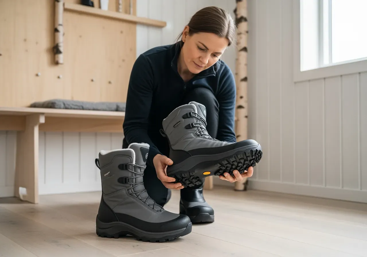 Anatomiska vinterstövlar för kyla