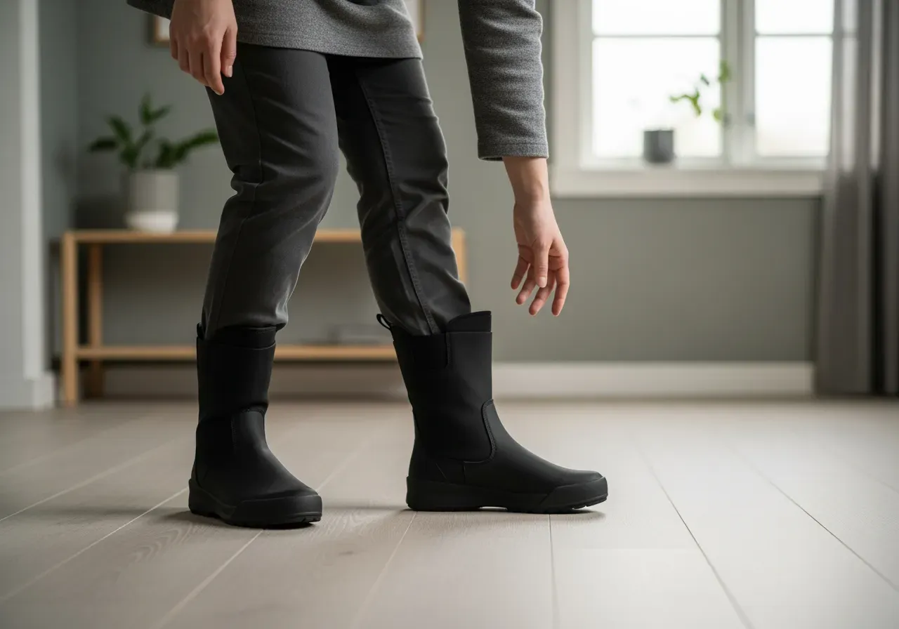 Fotledsstöd i mellanskaft stövlar