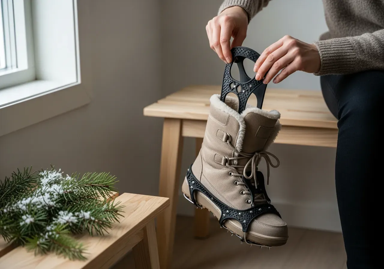 Halkskydd i stövlar för vinter