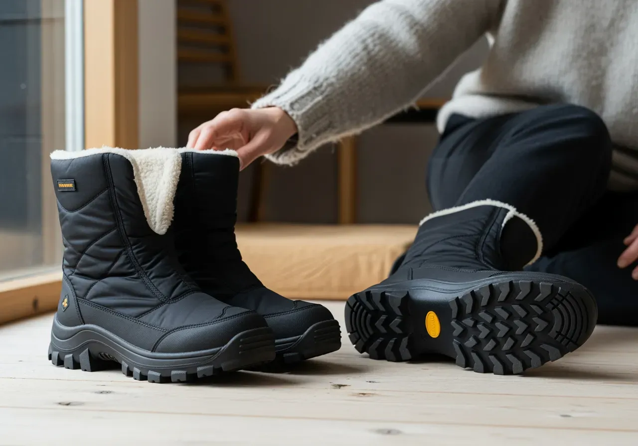 Isolerade stövlar för kallt väder
