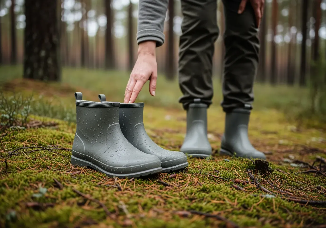 Ofodrade låga gummistövlar mot fukt
