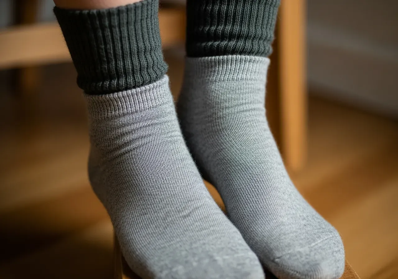 Ankelstrumpor i ull som innerstrumpa