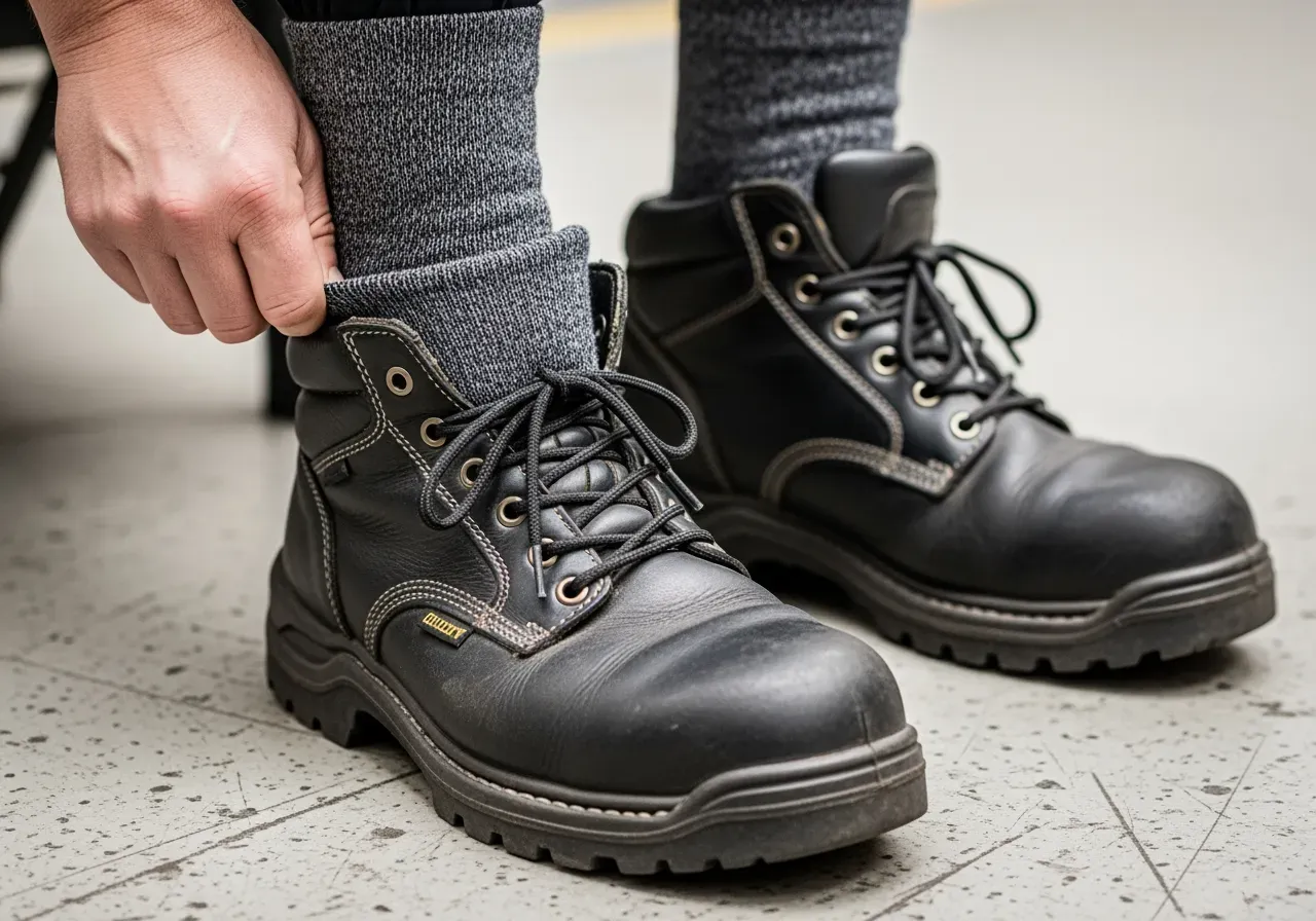 Flamsäkra antistatiska innerstrumpor i arbetsskor