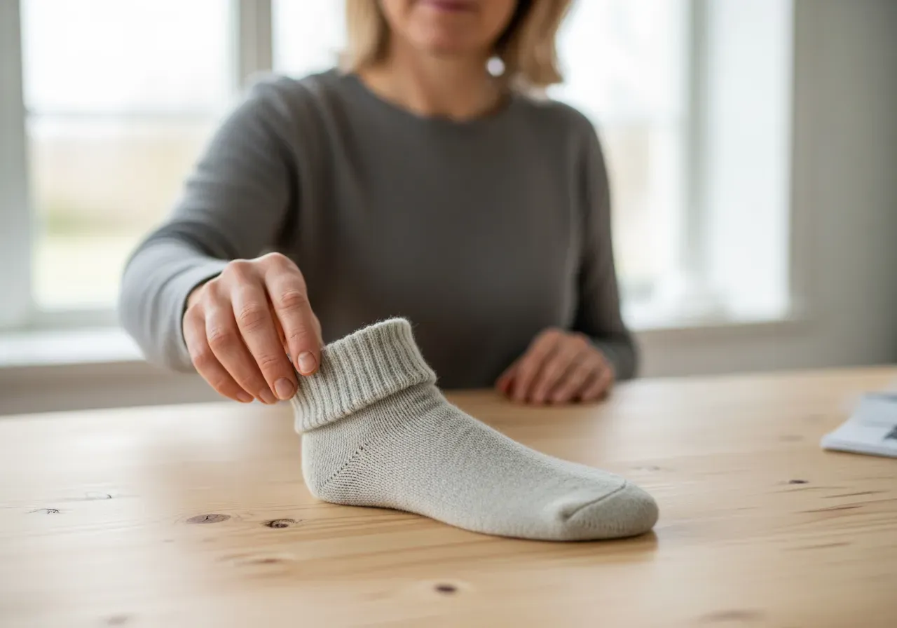 Innerstrumpa i ull för lager