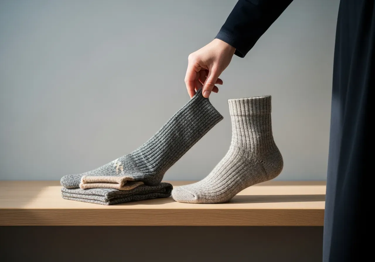 Mellantjocka ullstrumpor för vardag