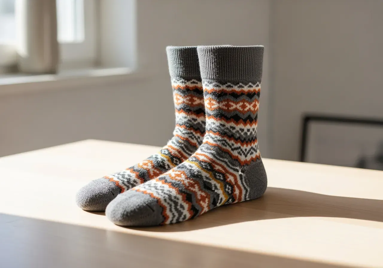Mönstrade värmestrumpor för stil och värme