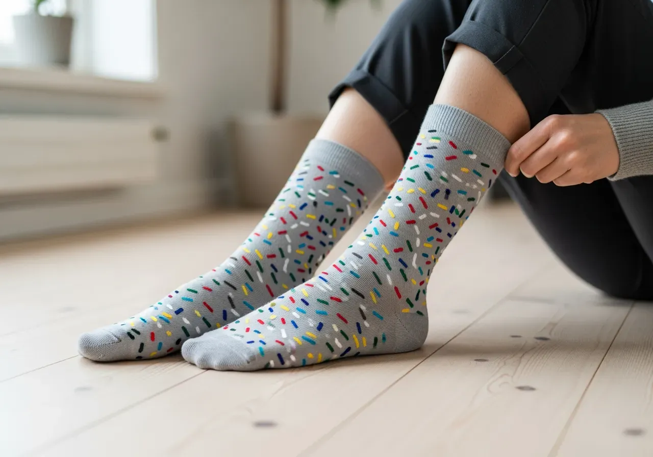 Strösselmönstrade strumpor stil passform
