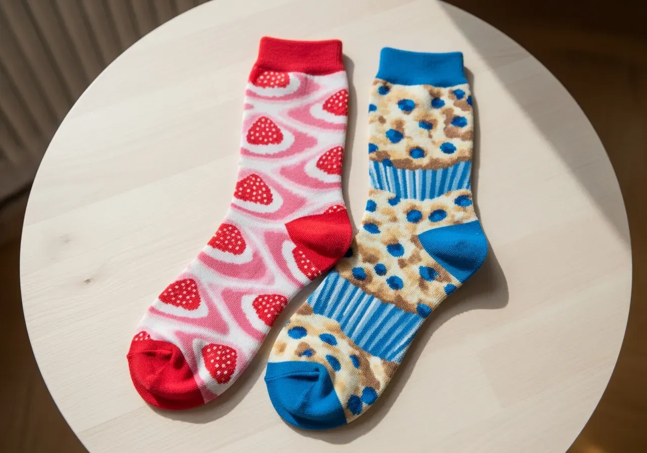 Strumpor med smaktema för nybörjare