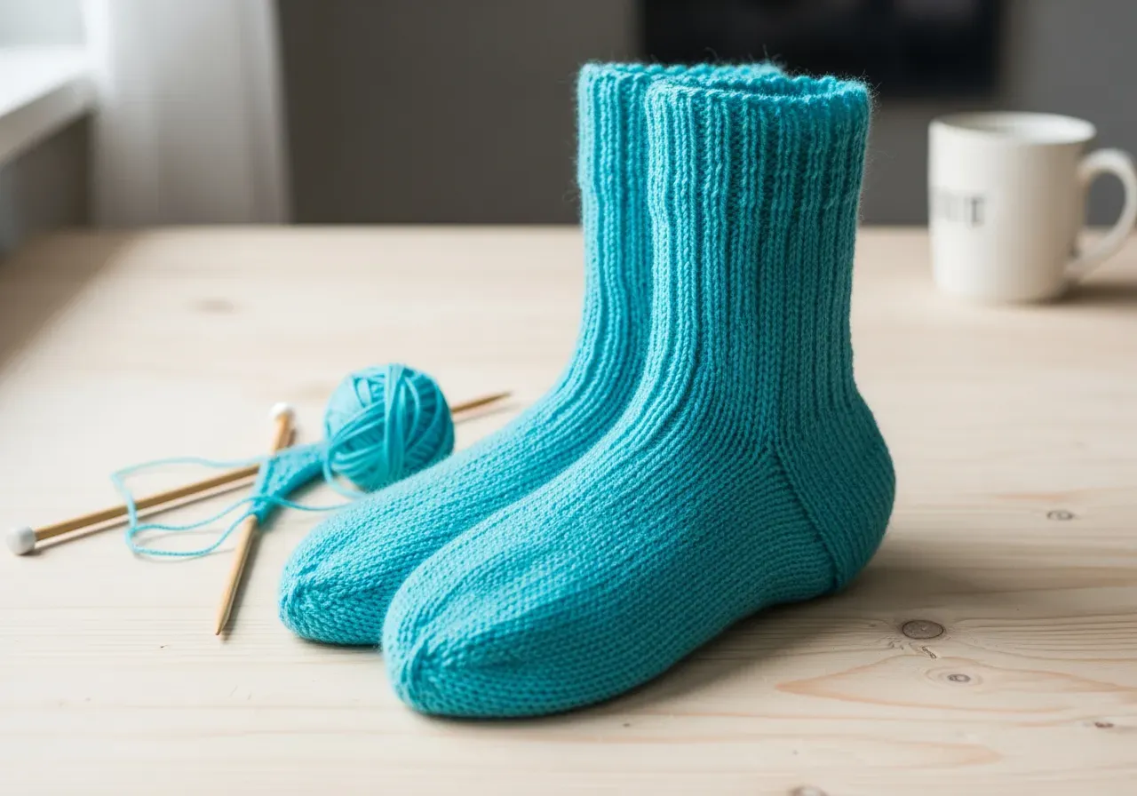 Turkosa strumpor för nybörjare