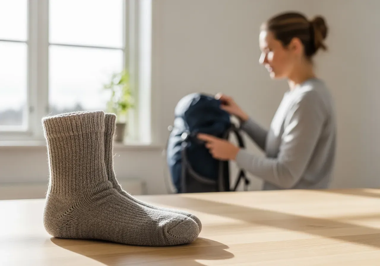 Mellanvarma ullstrumpor för vardag och vandring