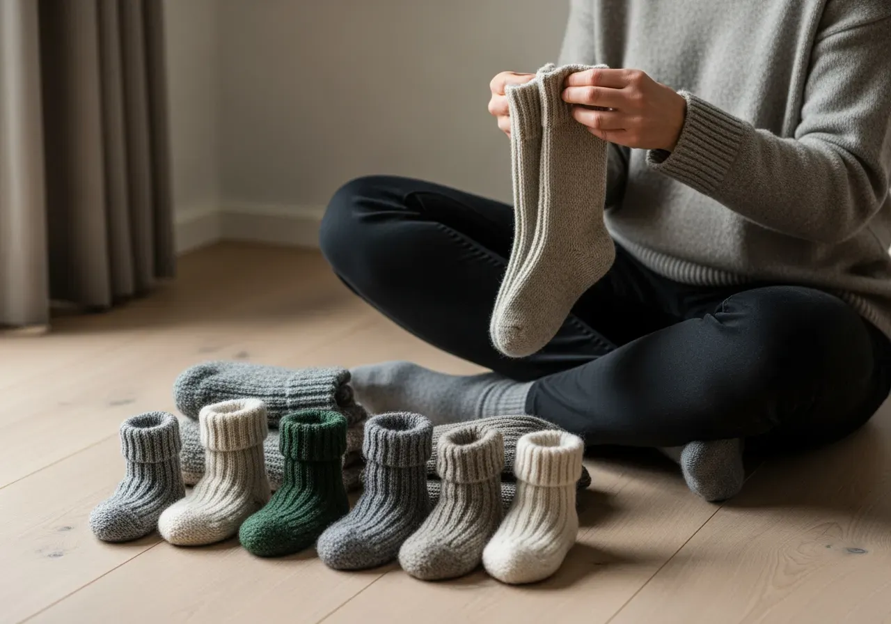 Varma strumpor rätt storlek och material