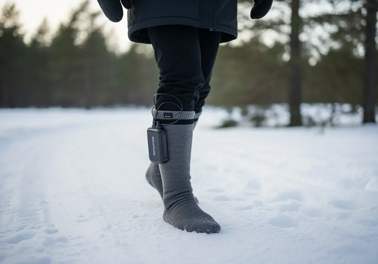 Värmestrumpor för nybörjare med batteripack