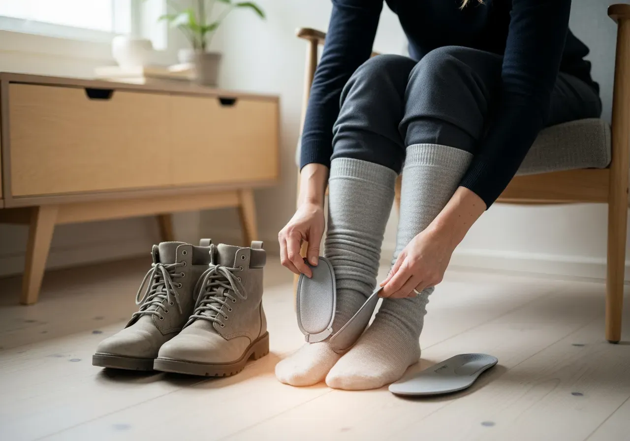 Tunna värmestrumpor och värmesulor