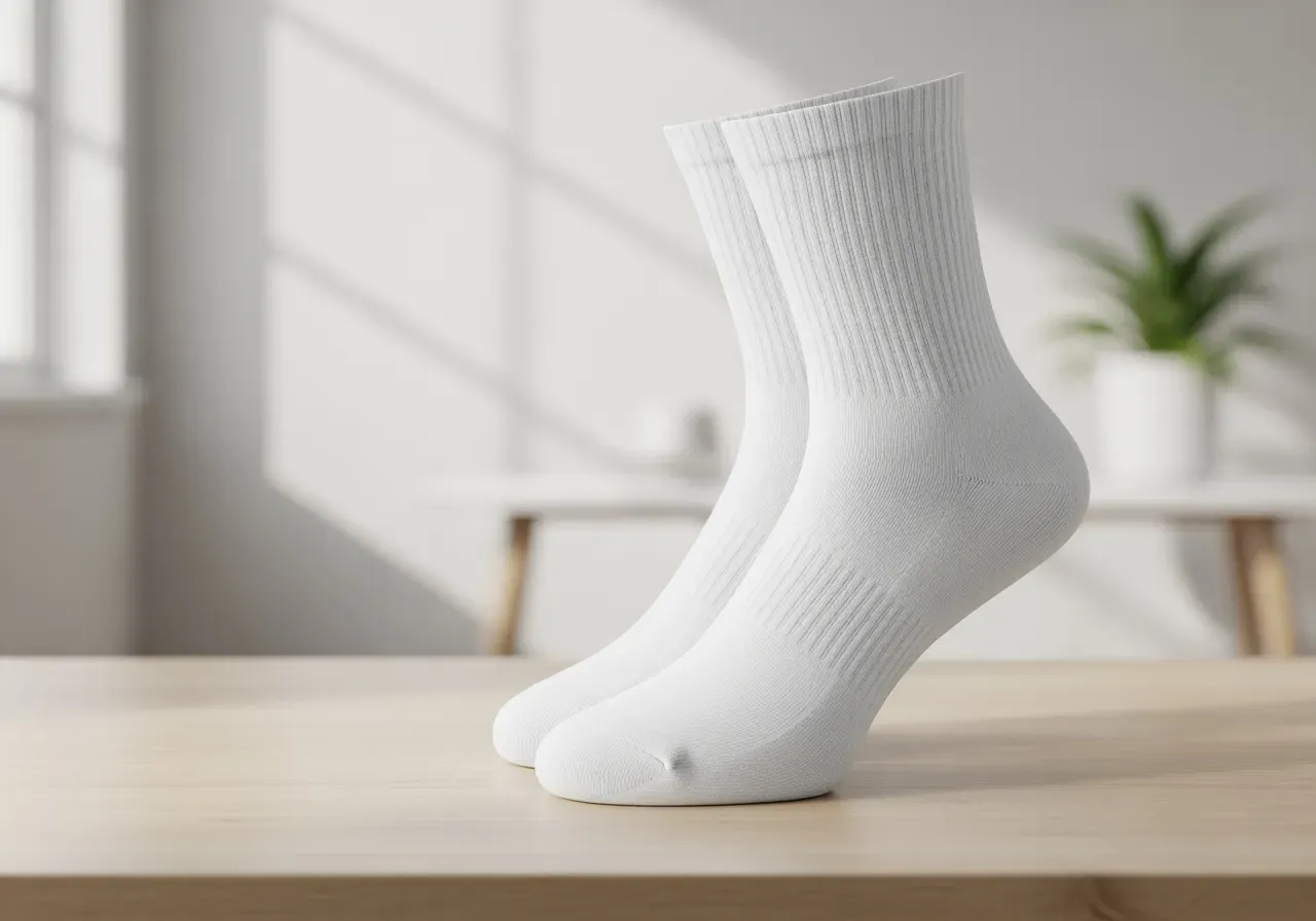 Vita höga träningsstrumpor för nybörjare