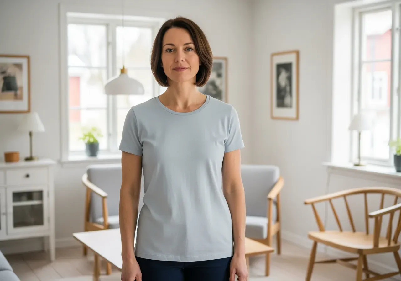 Passform för t-tröja i vardagen