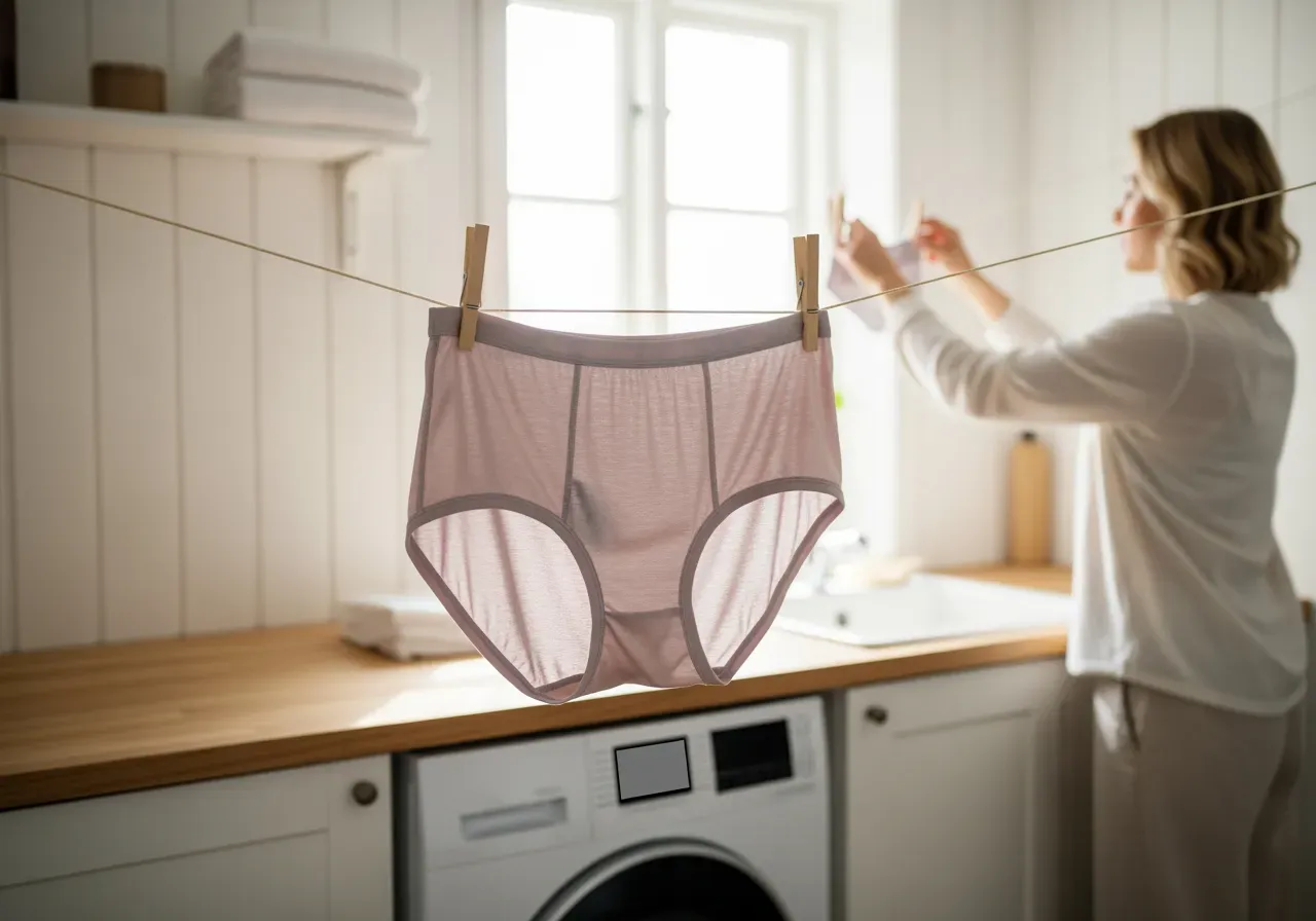 Tvätta och torka boxertrosor dam