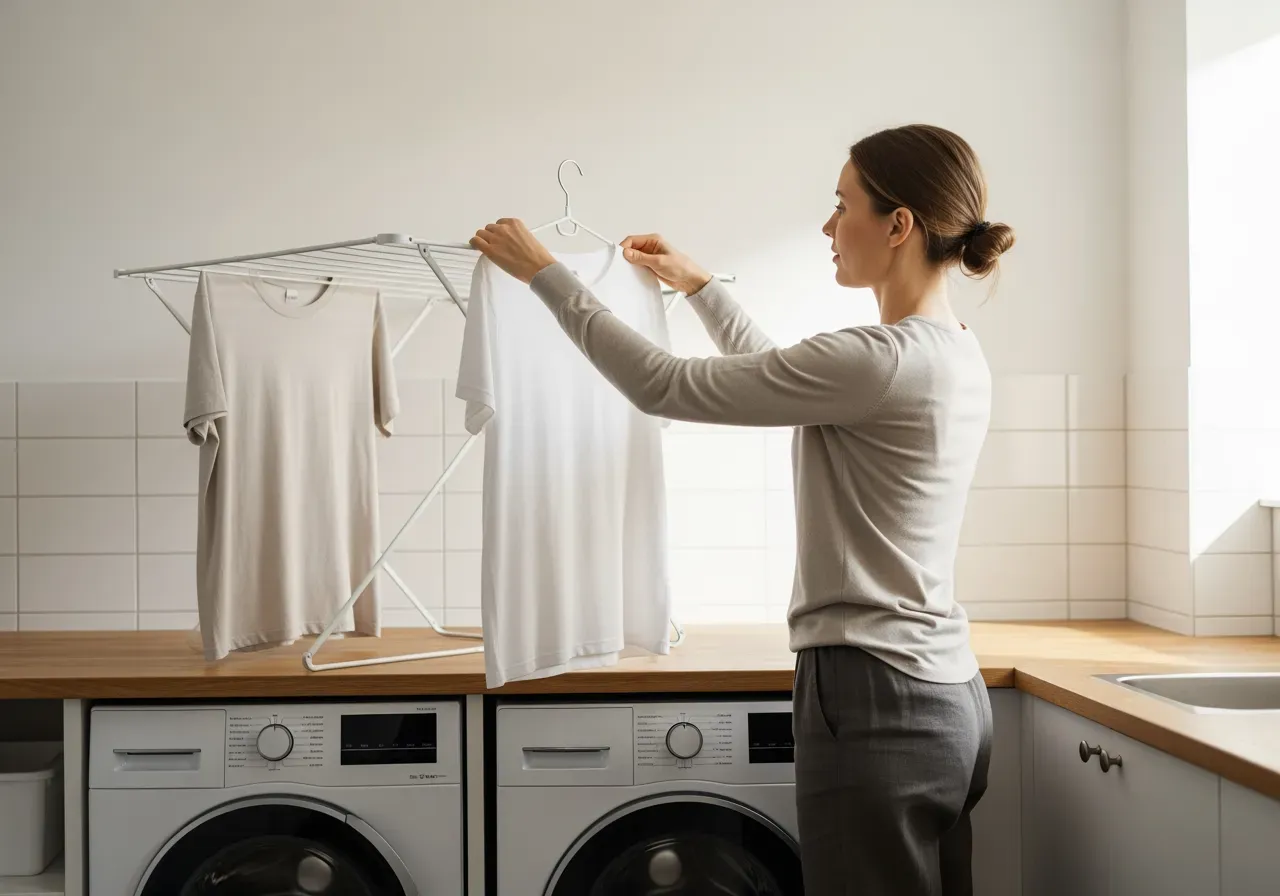 Tvätt och torkning av t‑tröjor