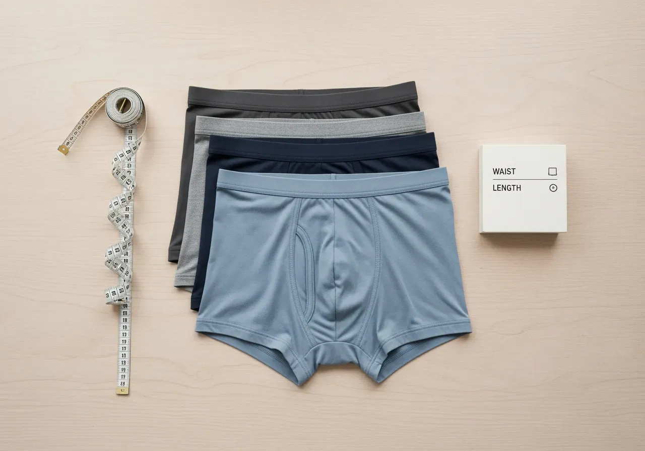 Storleksguide för herrboxers midja och längd