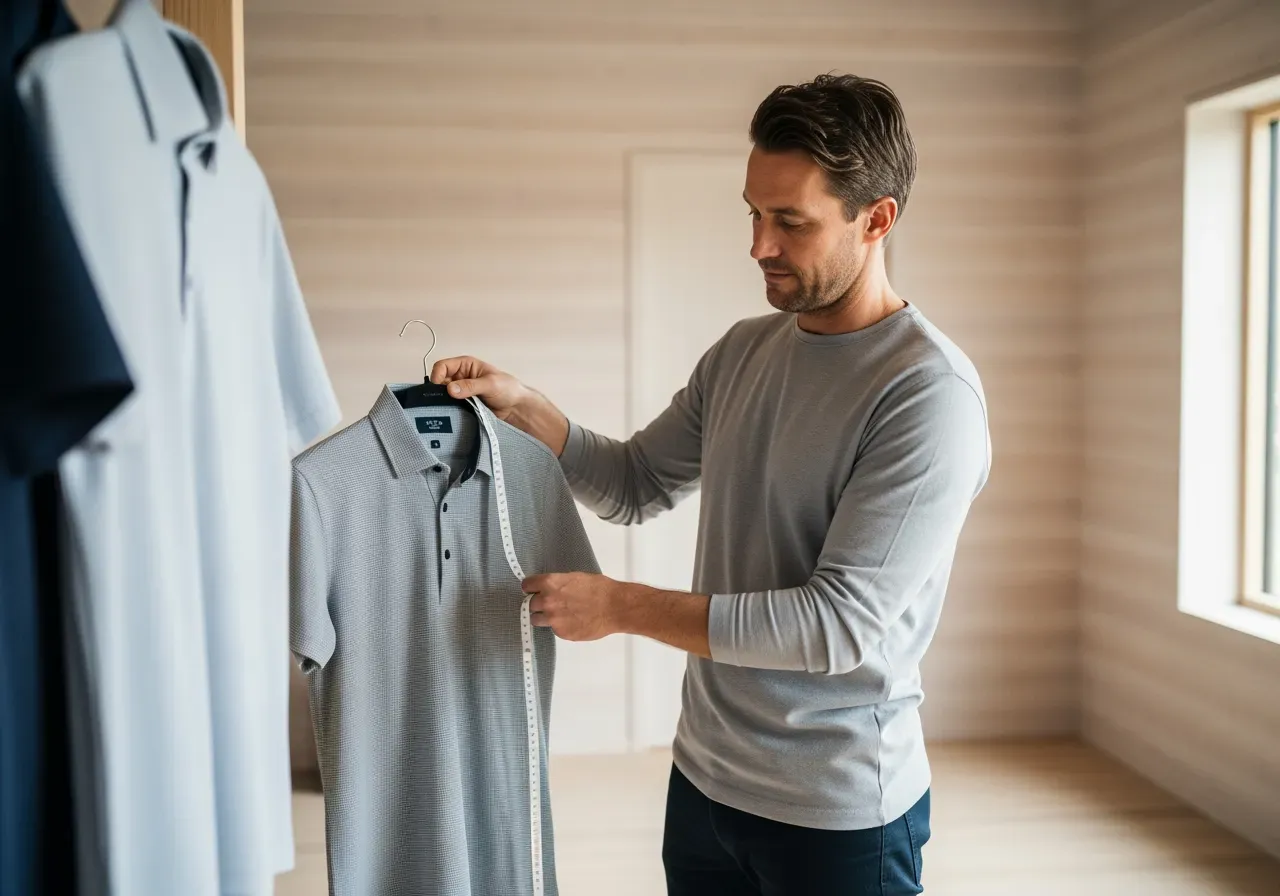 Storleksguide kortärmad piké i rätt passform