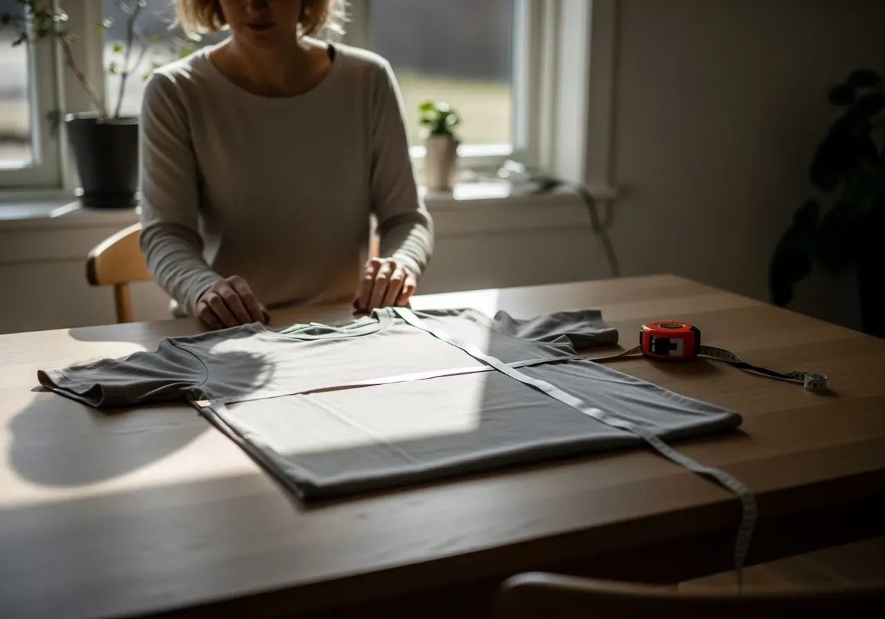 Storleksguide för t-tröjor hemma