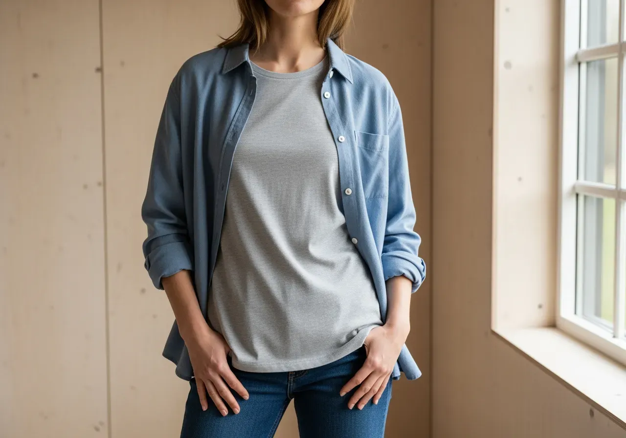 T-tröja som bekväm undertröja