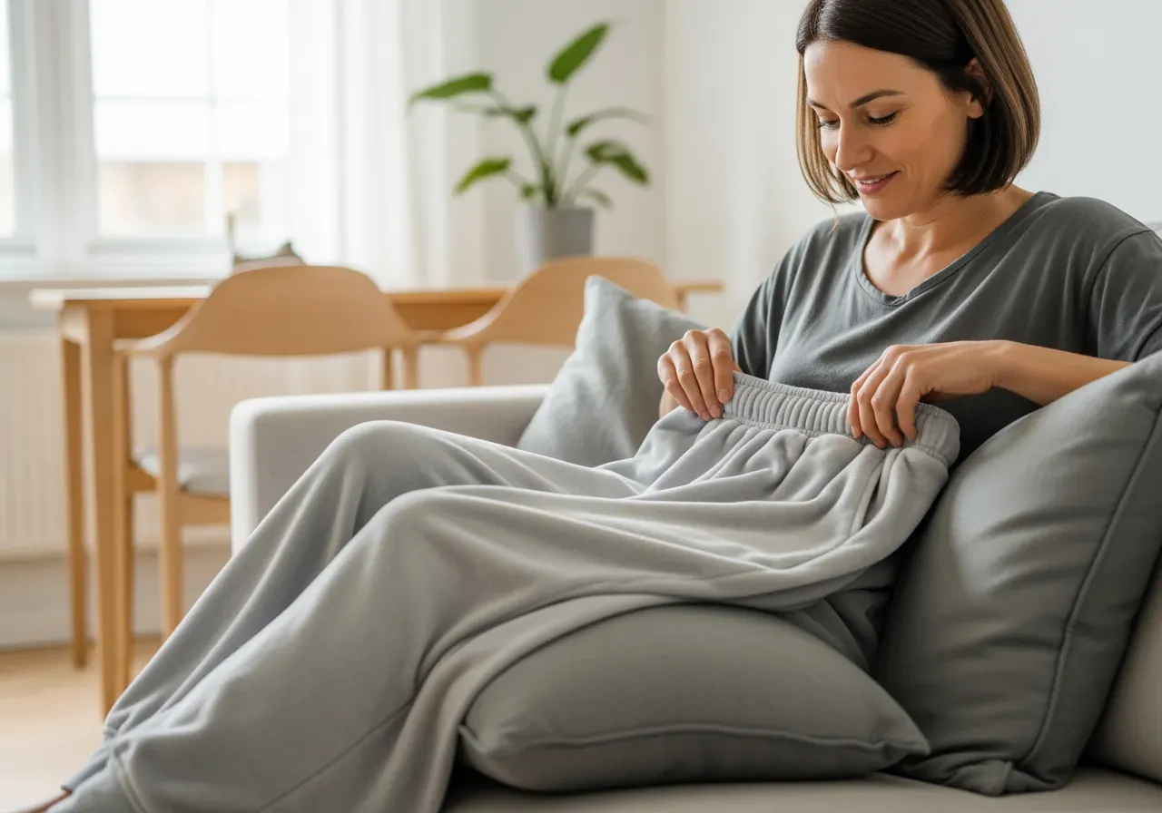 Bekväma mjukisbyxor för vila hemma