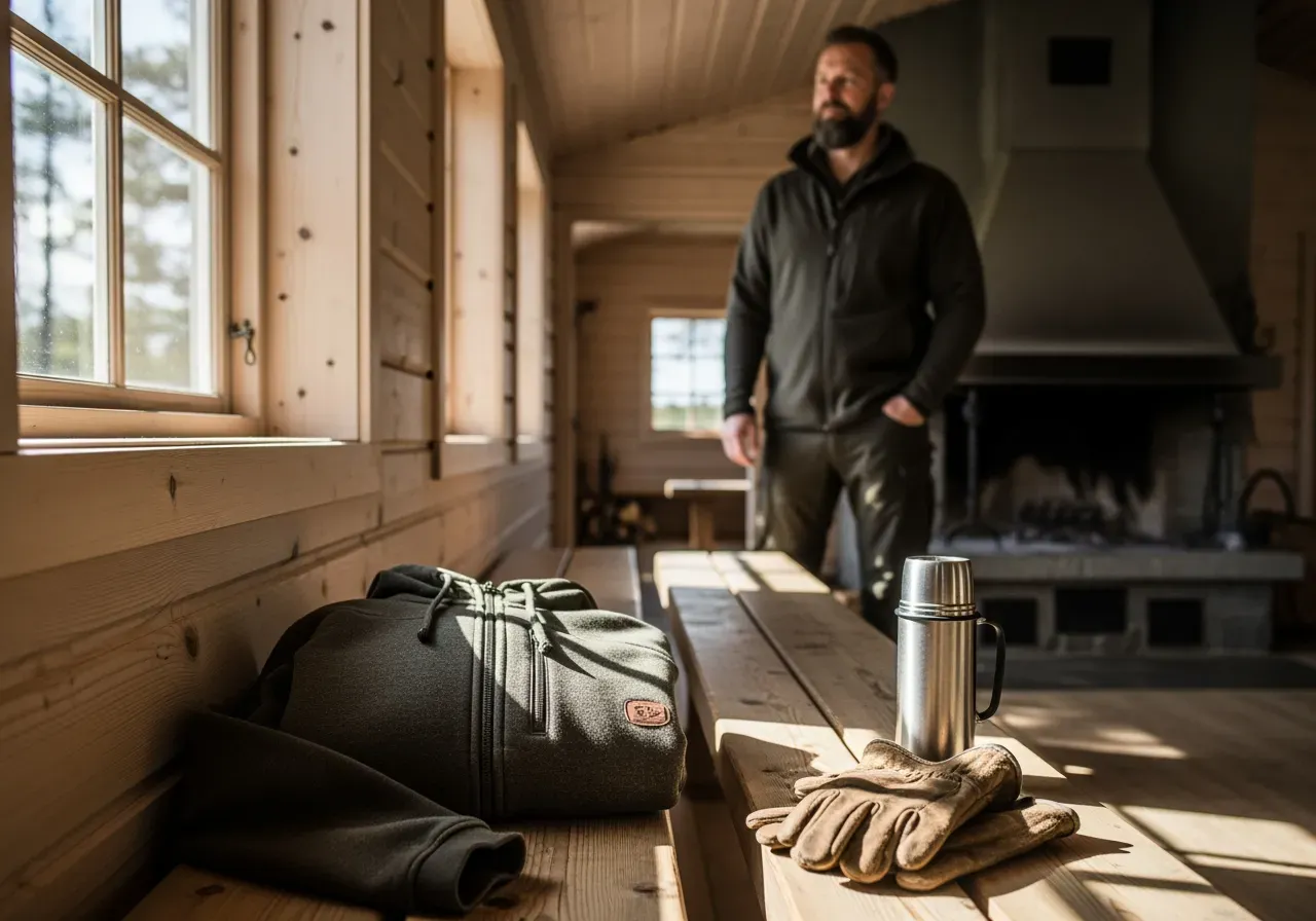 Huvtröja med dragkedja efter jakt