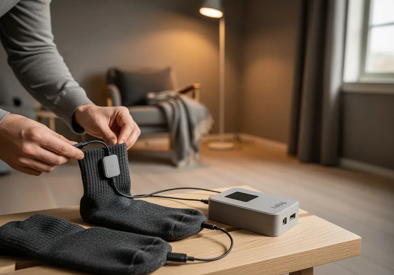 Koppla Helag Pro V5 till värmestrumpor