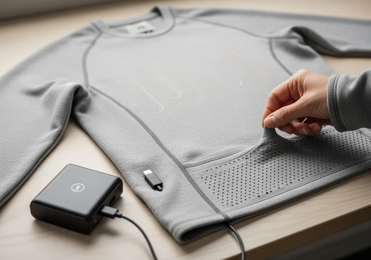 Laddning och halkskydd för värmetröja