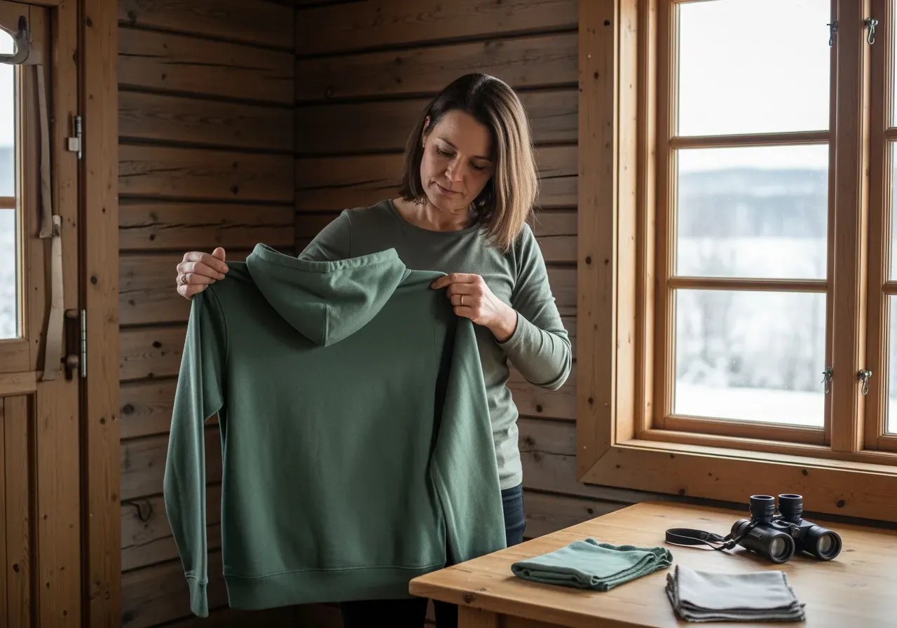 Materialval för huvtröja efter jakt