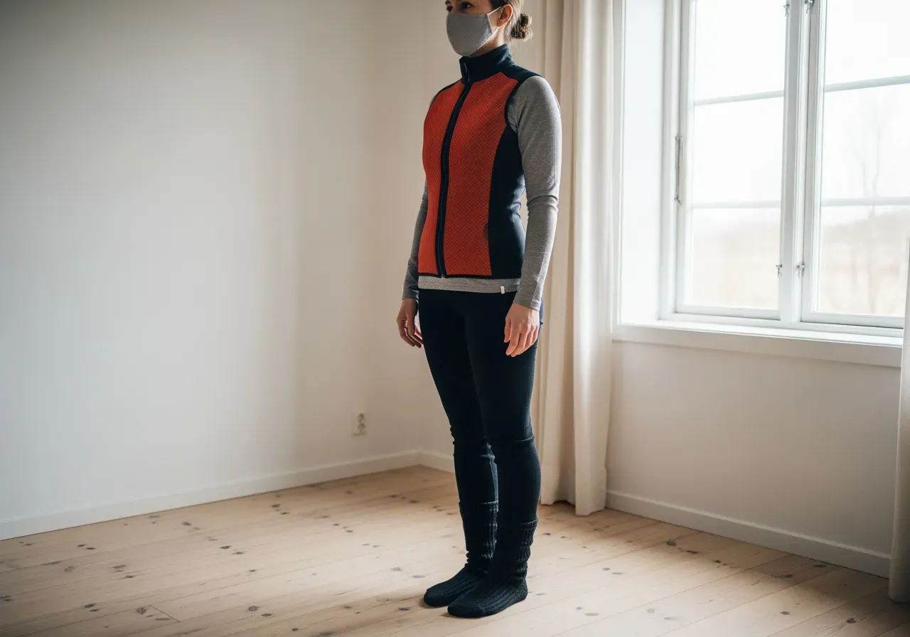 Passform värmeväst strumpor ansiktsmask