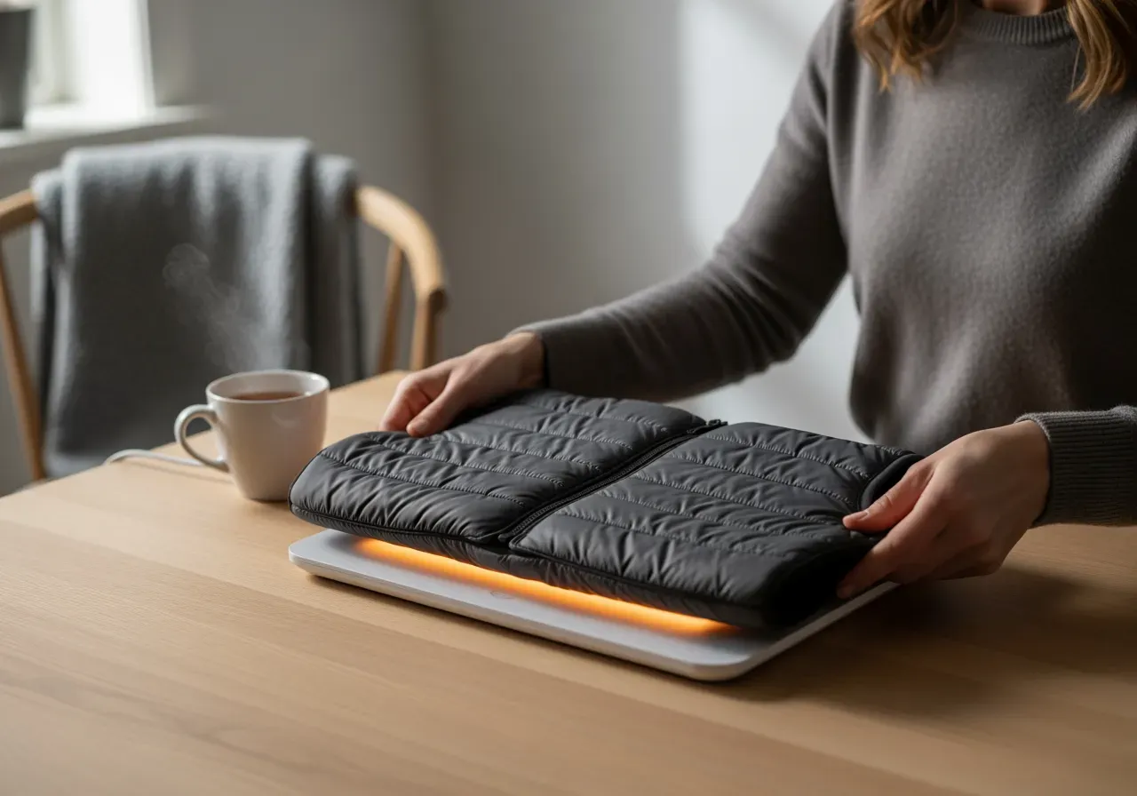 Trådlös laddning för värmeplagg